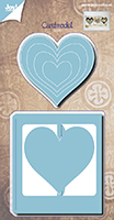 50% OFF  Joy Craft Cutting Stencil -  Card Model Heart + Hearts ( 4st )