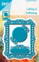 50% OFF  Joy Craft Cutting and Embossing Stencil - Rectangular Frame with Circles