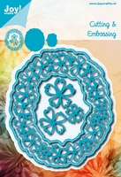 50% OFF  Joy Craft Cutting and Embossing Stencil - Oval Mold with Flowers