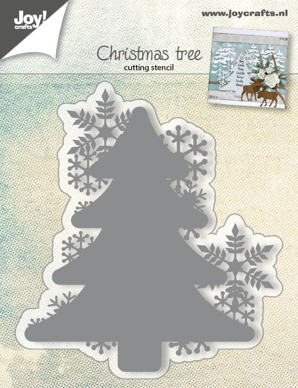 50% OFF  Joy Craft Cuting Stencil - Christmas Tree with Snowflakes