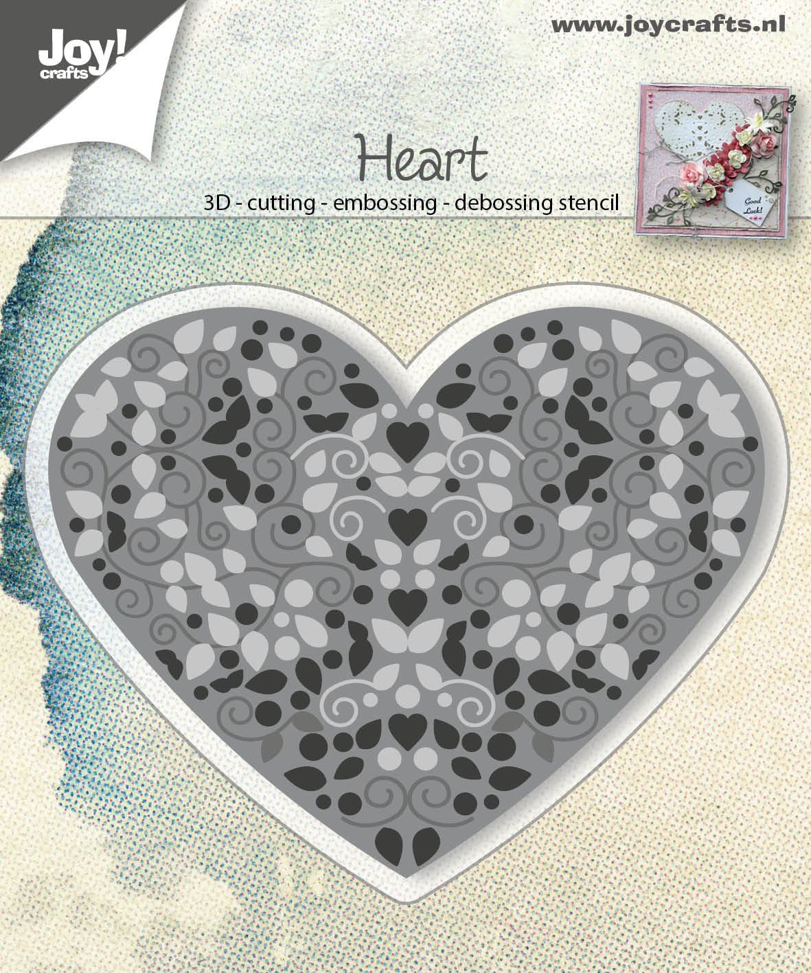 50% OFF  Joy Craft Cutting Embossing & Debossing Stencil - Heart Filled