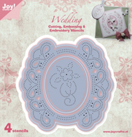 50% OFF  Joy Crafts Cutting, Embossing & Embroidery Stencil - Wedding 4pcs
