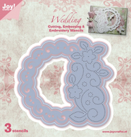 50% OFF  Joy Crafts Cutting, Embossing & Embroidery Stencil - Wedding 3pcs