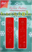 50% OFF  Joy Crafts Cutting & Embossing Stencil - Christmas Ribbon Buttons