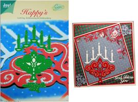 50% OFF  Joy Crafts Cutting, Embossing & Embroidery Stencils by Erica Fortgens - Candlestick God Bless You