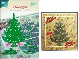 50% OFF  Joy Crafts Cutting, Embossing & Embroidery Stencils by Erica Fortgens - Christmas Tree & Merry Christmas