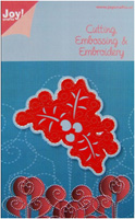 50% OFF  Joy Crafts Cutting, Embossing & Embroidery Stencil - Holly Leaves