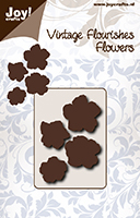 50% OFF  Joy Craft Cutting Stencil Vintage Flourishes - Flower 5 Leaf