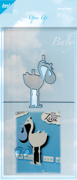 50% OFF Joy Crafts Open Up Stencils - Stork with Baby 50% OFF Joy Crafts Open Up Stencils - Stork with Baby