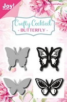 50% OFF  Joy Crafts Clear Stamp & Cutting Stencil - Butterfly