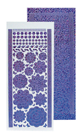 Flower Scrap Stickers - Peel Offs Diamond Purple