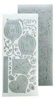 Birdcage Stickers Mirror Silver