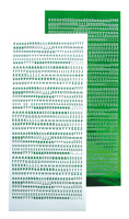 Alphabet Stickers - Peel Offs Mirror Green