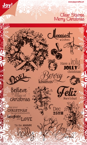 25% OFF  Joy Craft Clear Stamps - Merry Christmas