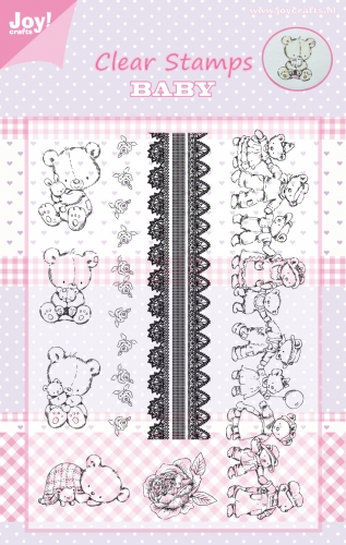 CLEARANCE Joy Craft Clear Stamps - Bears in a Row
