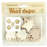 Leane Creatief Wood Shapes - Tags Shapes
