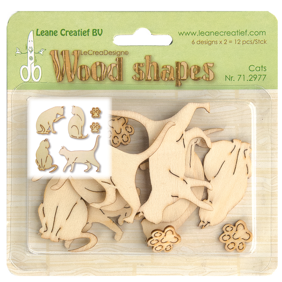 Leane Creatief Wood Shapes - Cats