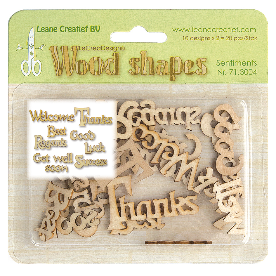 Leane Creatief Wood Shapes - Sentiments