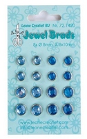 CLEARANCE Leane Creatief Jewel Brads Dark & Light Blue 8x 8mm. & 8x 10mm. CLEARANCE Leane Creatief Jewel Brads Dark & Light Blue 8x 8mm. & 8x 10mm.