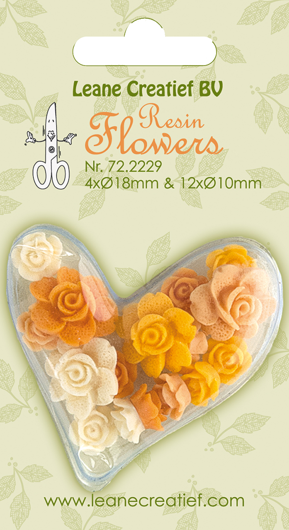 Leane Creatief Resin Flowers - Roses Yellow