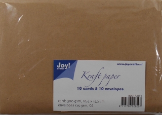 Joy Craft Clear Kraft Paper Card + Envelopes