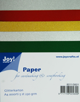 Joy Craft Glitter Card A4 - set 1