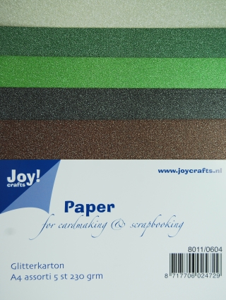 Joy Craft Glitter Card A4 - set 4