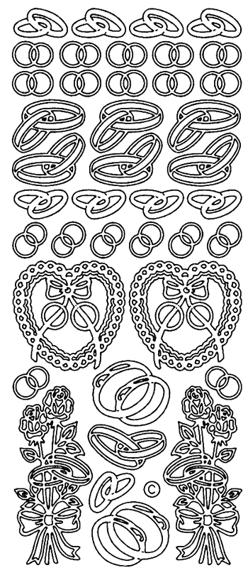 Starform Peel Off Sticker - Assorted Wedding