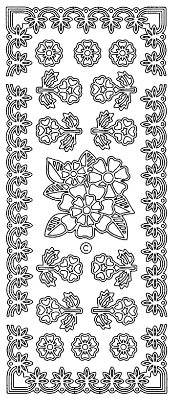 Starform Peel Off Sticker - Flower Border