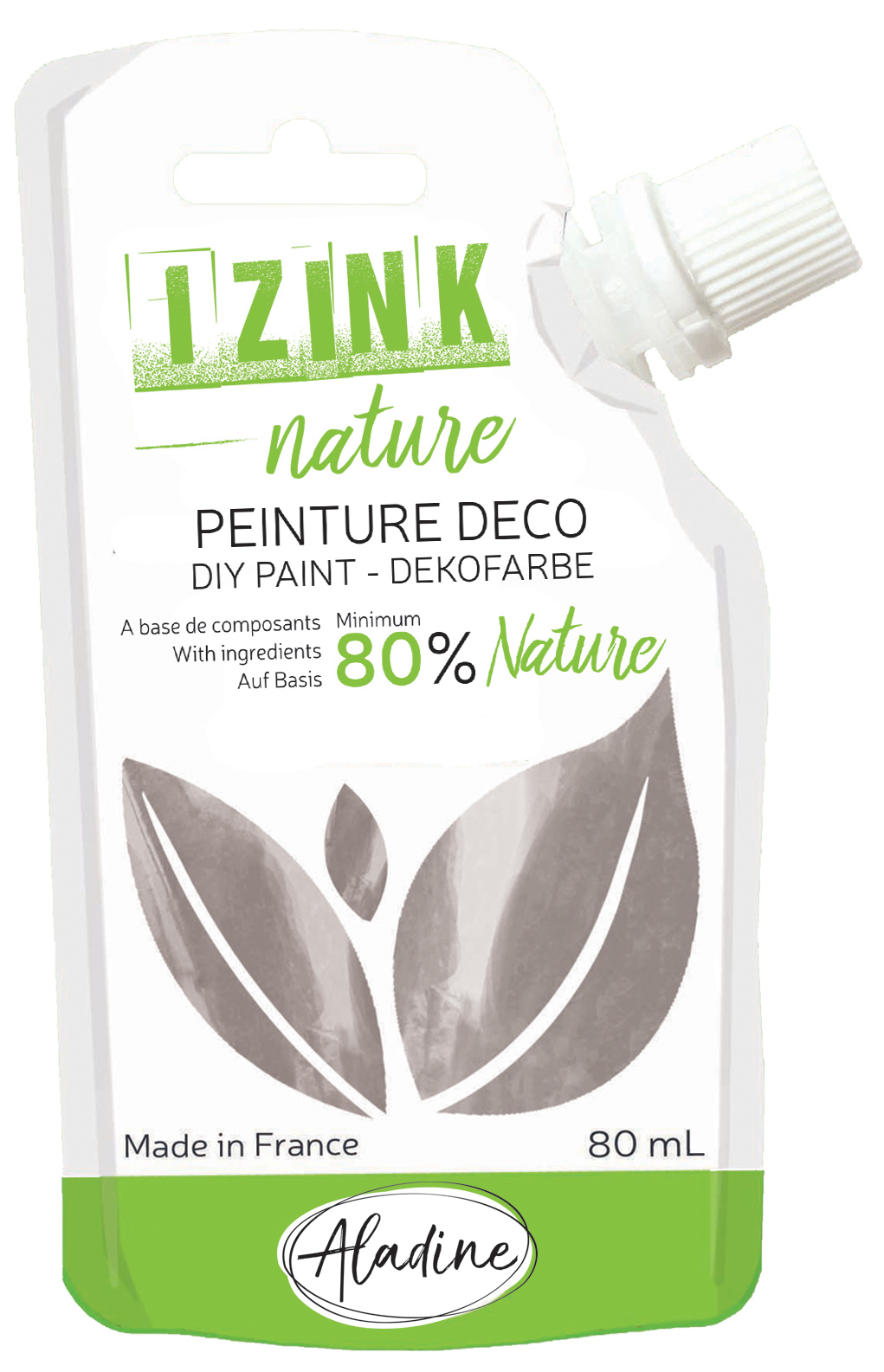 Izink Nature - Natural Deco Paint - Argente (Silver) 80ml