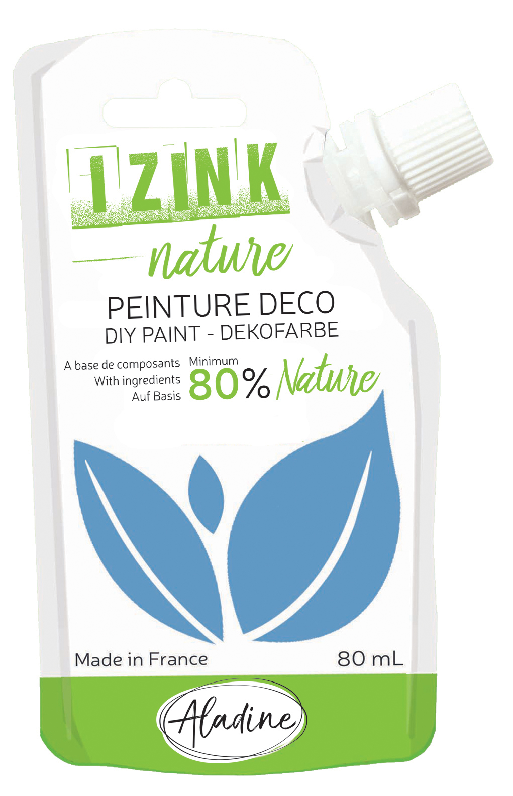 Izink Nature - Natural Deco Paint - Bleu Azur (Azure Blue) 80ml