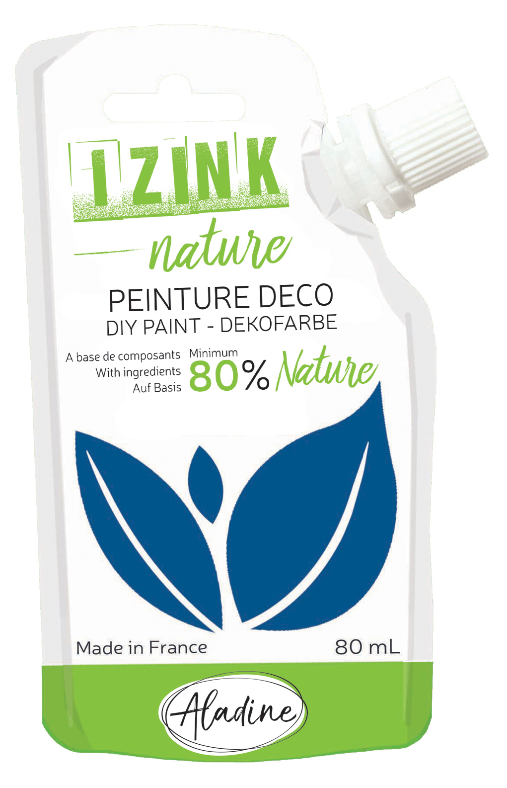 Izink Nature - Natural Deco Paint - Bleu Denim (Blue Denim) 80ml