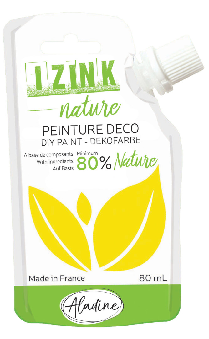 Izink Nature - Natural Deco Paint - Jaune Citron (Yellow Lemon) 80ml