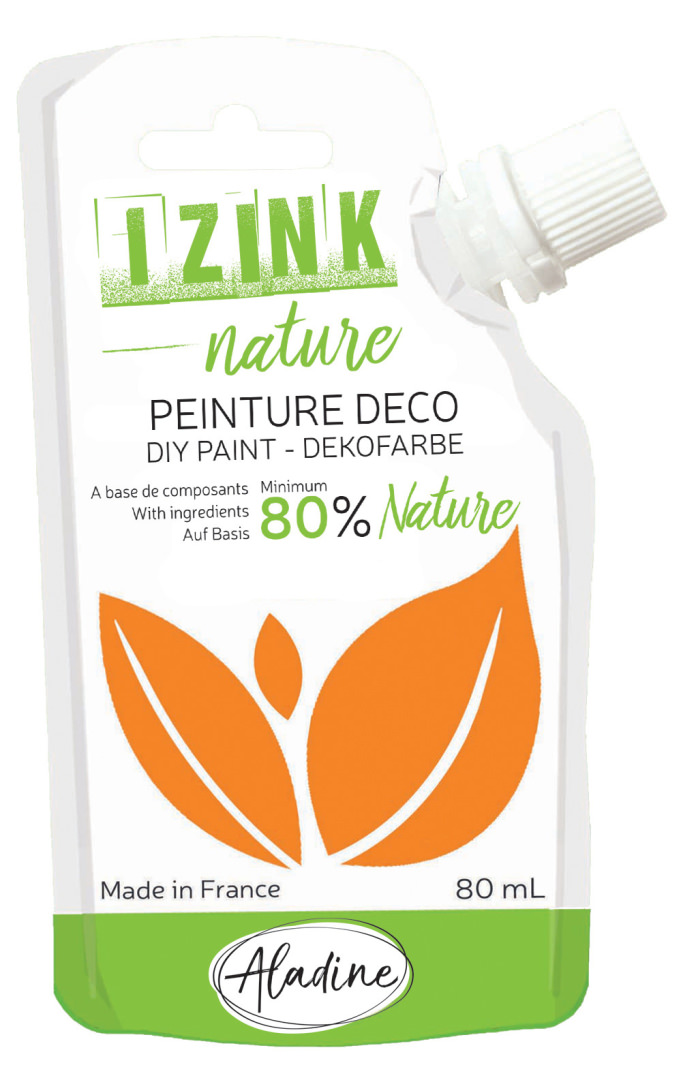 Izink Nature - Natural Deco Paint - Orange Safran 80ml