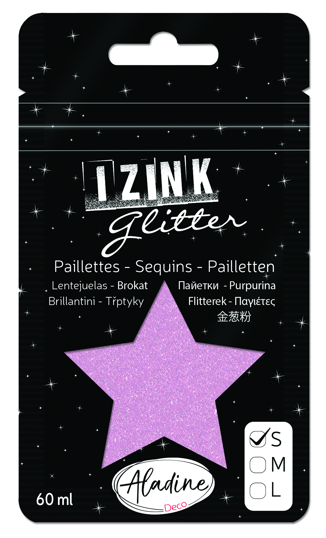 Izink Superfine Glitter - Rose Pastel (Pastel Pink)