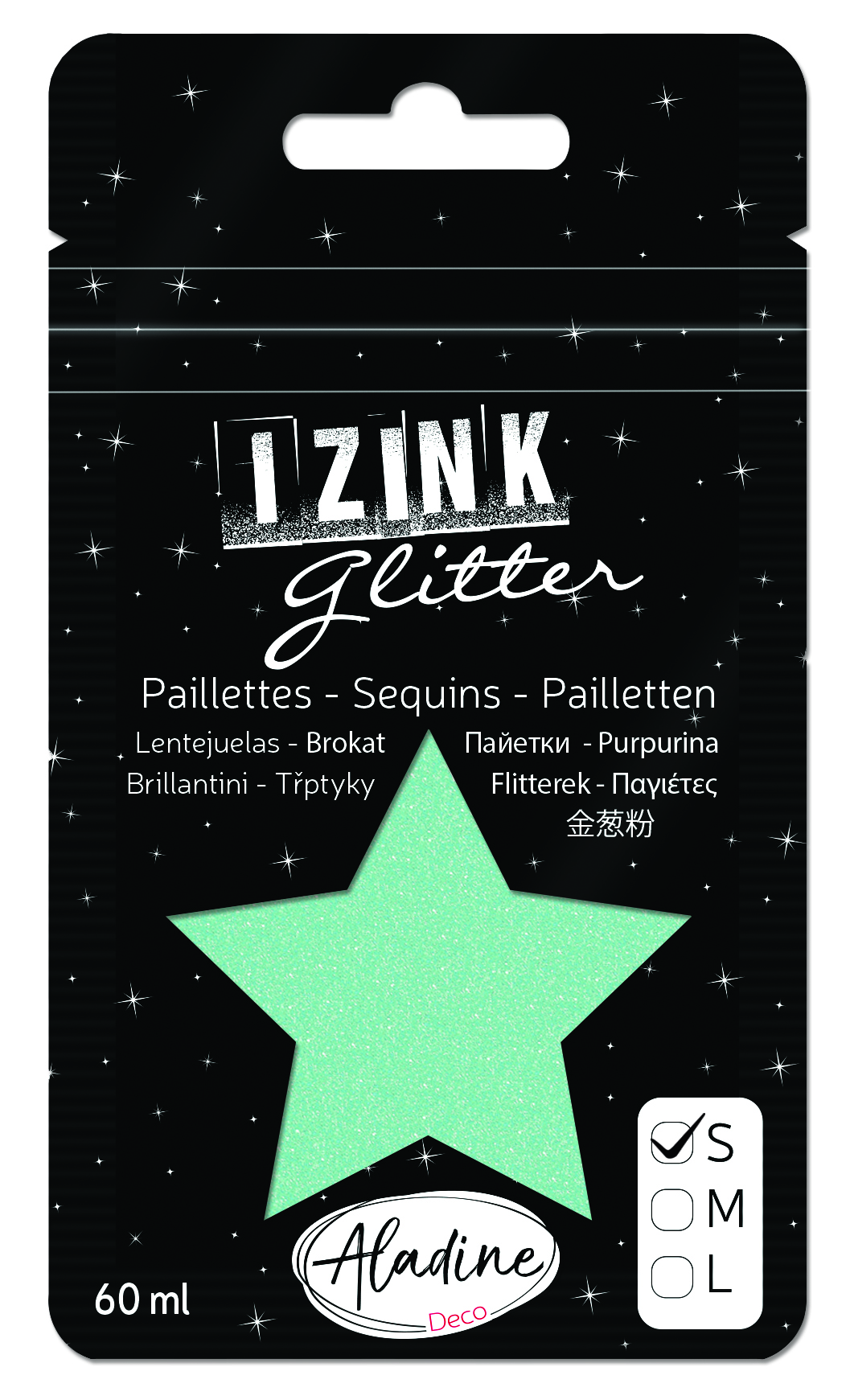 Izink Superfine Glitter - Vert Pastel (Pastel Green)