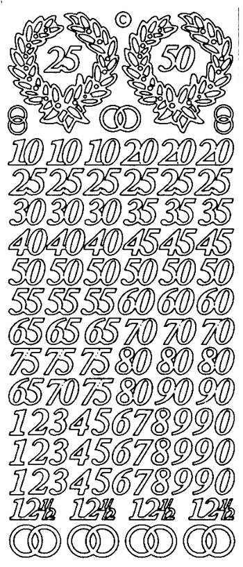 Starform Peel Off Sticker - Anniversary Numbers