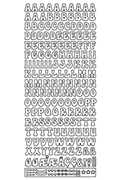 Starform Peel Off Outline Sticker - Upper Case Alphabet Starform Peel Off Outline Sticker - Upper Case Alphabet