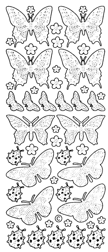 Starform Peel Off Sticker - Solid Butterflies