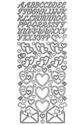 Starform Peel Off Outline Sticker - Heart Letters Starform Peel Off Outline Sticker - Heart Letters
