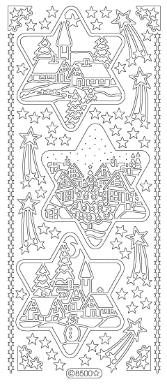 Starform Peel Off Sticker - Christmas Scenes In Stars