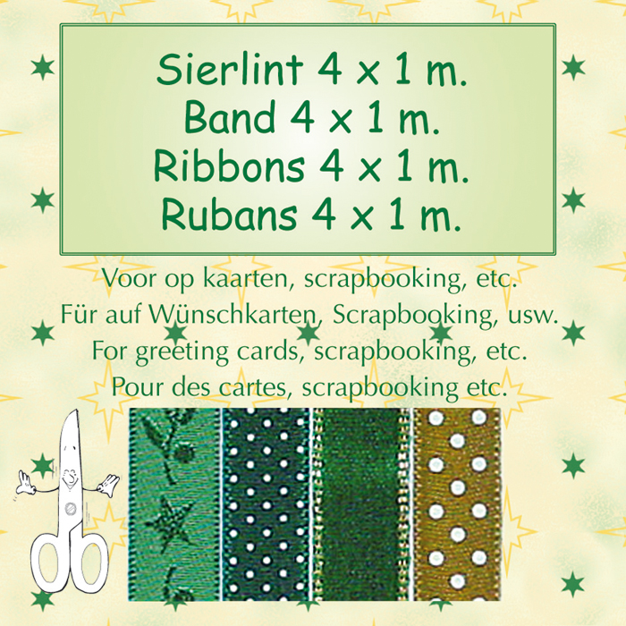 Leane Creatief Ribbon Assortment Green set SALE NOW 1/2 PRICE