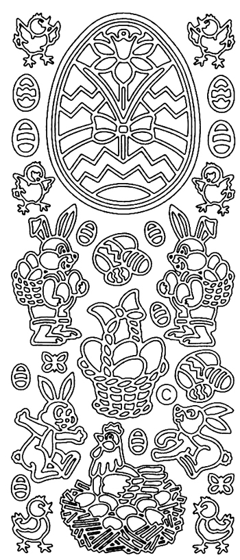 Starform Peel Off Outline Sticker - Easter