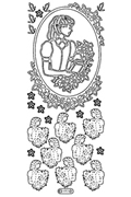 Starform Peel Off Outline Sticker - Communion Girl 2 Starform Peel Off Outline Sticker - Communion Girl 2