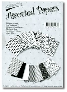 Assorted Papers - Black & White DE2