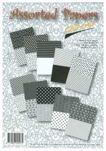 Assorted Papers - Black / White  Clearance