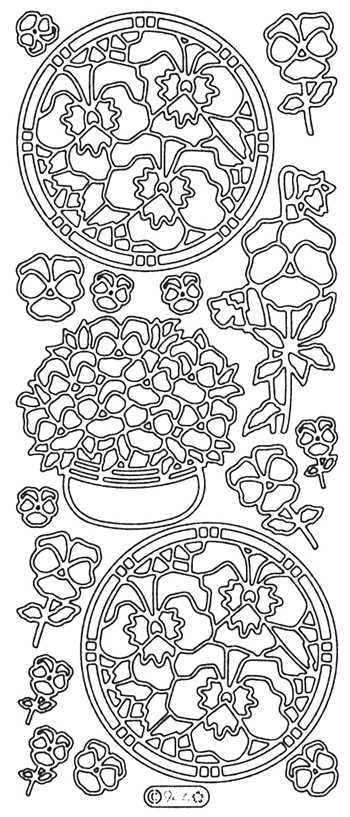 Starform Peel Off Sticker - Pansies