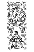 Starform Peel Off Sticker - Robin Wreath