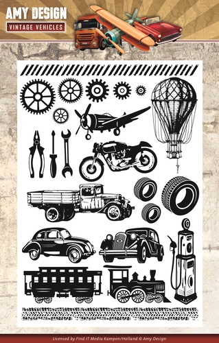 Amy Design Clearstamp - Vintage Vehicles