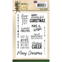 Amy Design Christmas in Gold Clear Stamp Text